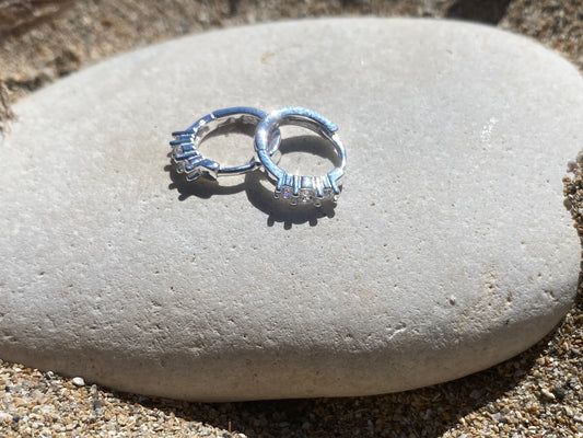 Mini hoops con zirconi