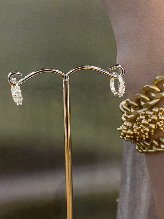 Mini hoops con zirconi