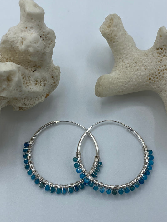 Pendientes de plata y cristal