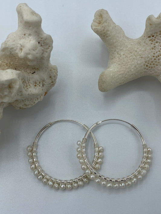 Pendientes de plata y cristal