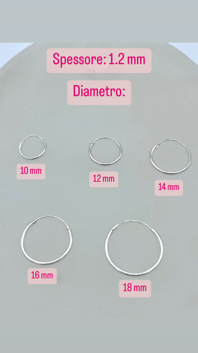 Cerchio in Argento 1.2 mm