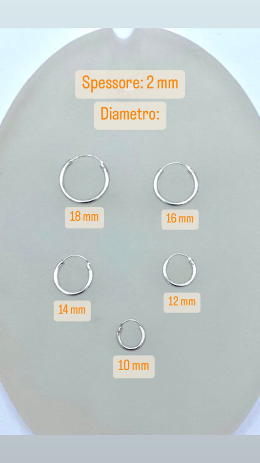 Cerchio in Argento 2 mm