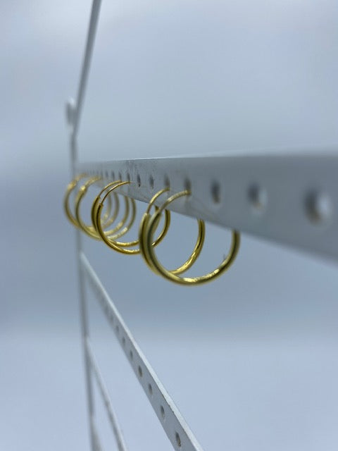 Cerchi in Argento Placcato Oro 1.5 mm