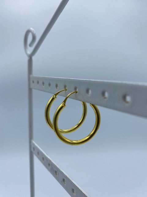 Cerchi in Argento Placcato Oro 2.5 mm