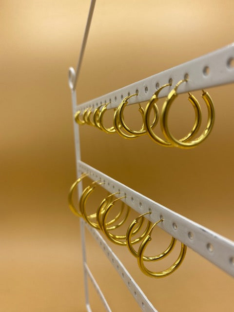 Cerchi in Argento Placcato Oro 2.5 mm