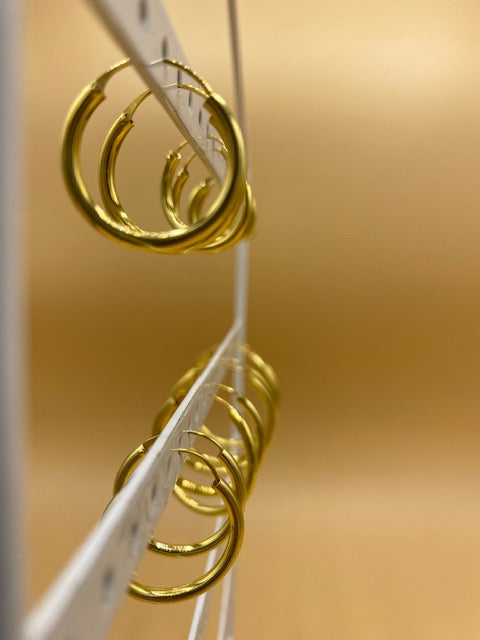 Cerchi in Argento Placcato Oro 2.5 mm