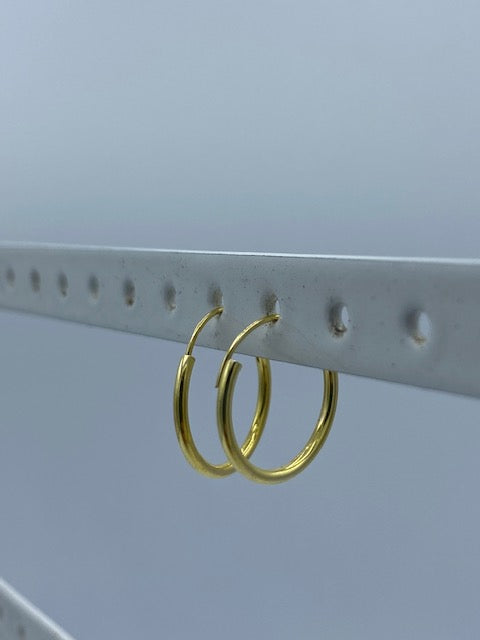 Cerchi in Argento Placcato Oro 1.5 mm