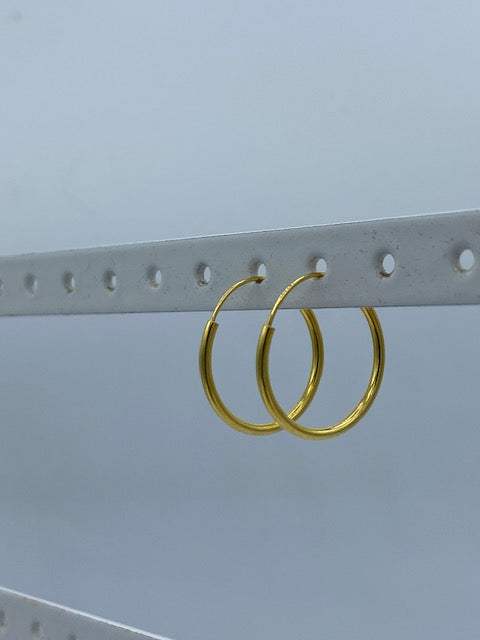 Cerchi in Argento Placcato Oro 1.5 mm