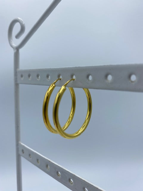 Cerchi in Argento Placcato Oro 2.5 mm