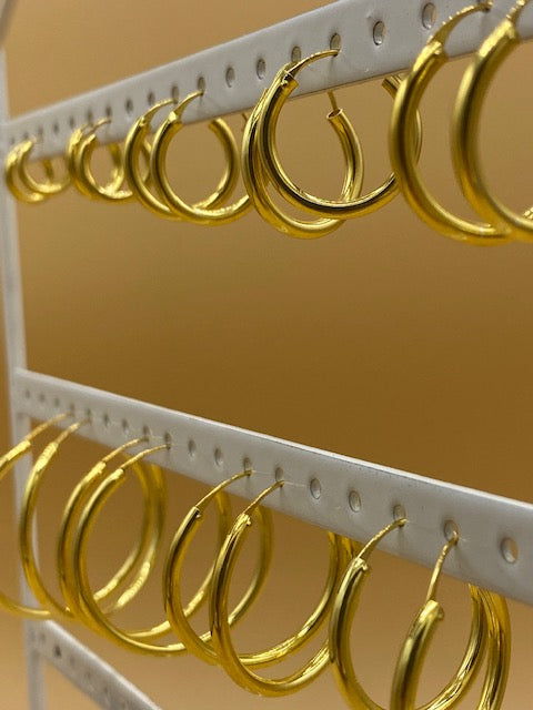 Cerchi in Argento Placcato Oro 2.5 mm