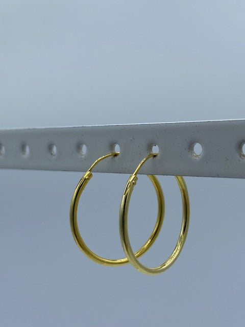 Cerchi in Argento Placcato Oro 1.5 mm