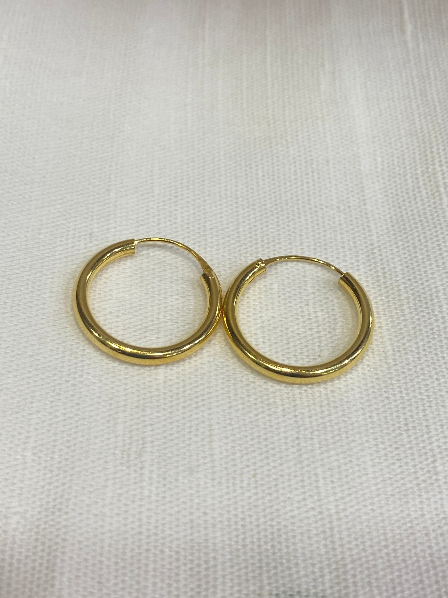 Cerchi in Argento Placcato Oro 2.5 mm