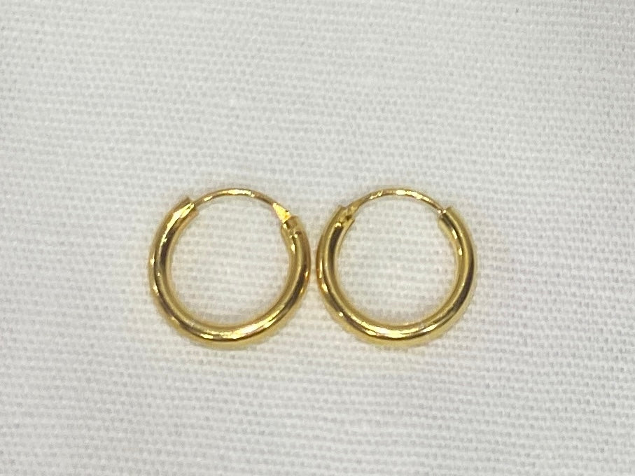 Cerchi in Argento Placcato Oro 2.5 mm