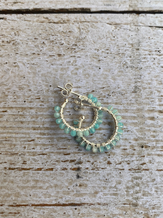 Cerchi in argento con pietra Azzulite