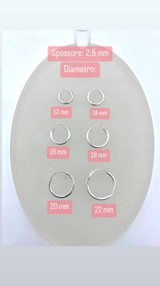 Cerchio in Argento 2.5 mm