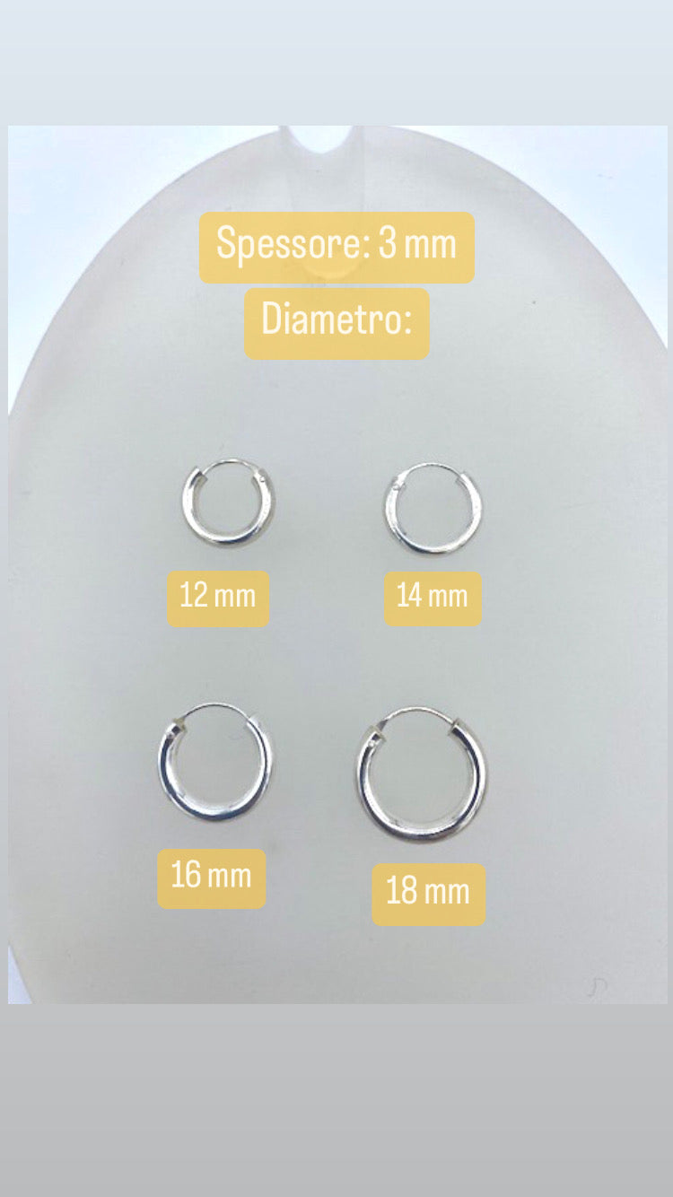 Cerchio in Argento 3 mm