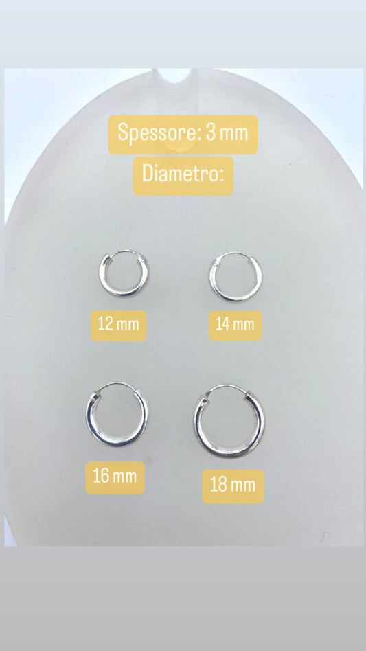 Cerchio in Argento 3 mm