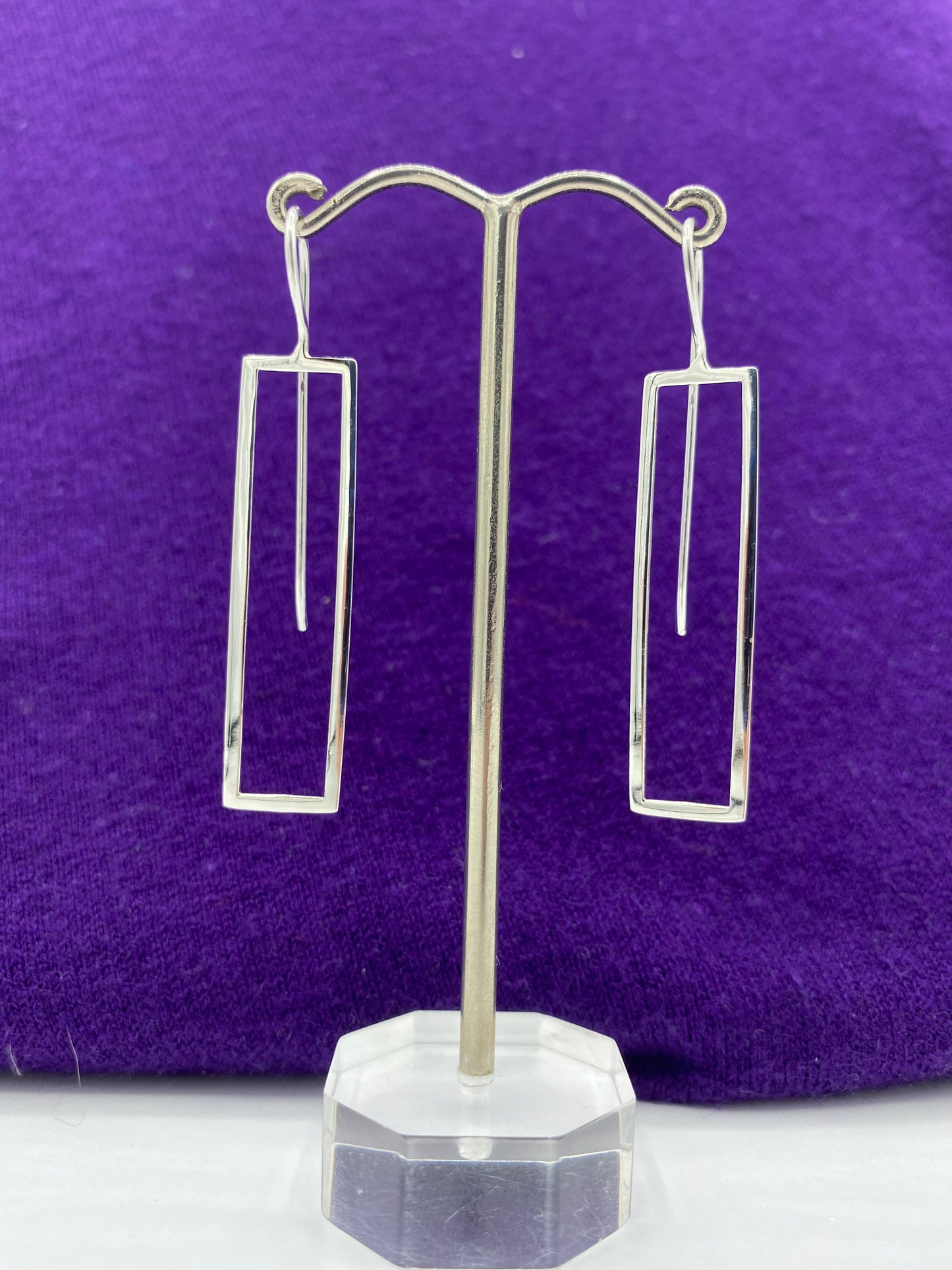 Orecchini in Argento Rettangolari