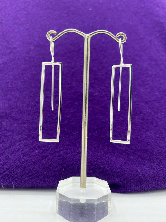 Orecchini in Argento Rettangolari